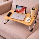 Mesa Dobrável Notebook Retrátil Home Office Apoio Cama Sofá