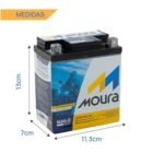 Bateria Moura 6Ah para Moto Twister, Falcon e Lander
