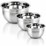 Kit de Tigelas Bowl em Aço Inox Premium – 3 Peças