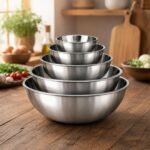 Kit de Tigelas Bowl em Aço Inox Premium – 3 Peças