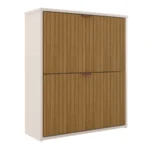 Sapateira com Portas Basculantes Vertical Armário para Quarto Sapato Sala Tênis Hall Entrada