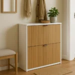 Sapateira com Portas Basculantes Vertical Armário para Quarto Sapato Sala Tênis Hall Entrada