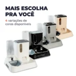 Comedouro e Bebedouro Automático para Gatos e Cães Premium 1L Jelplast
