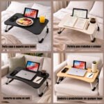 Mesa Dobrável Notebook Retrátil Home Office Apoio Cama Sofá