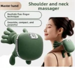 Massageador elétrico portátil pescoço calmante intensidade de 3 velocidades + aquecimento infravermelho